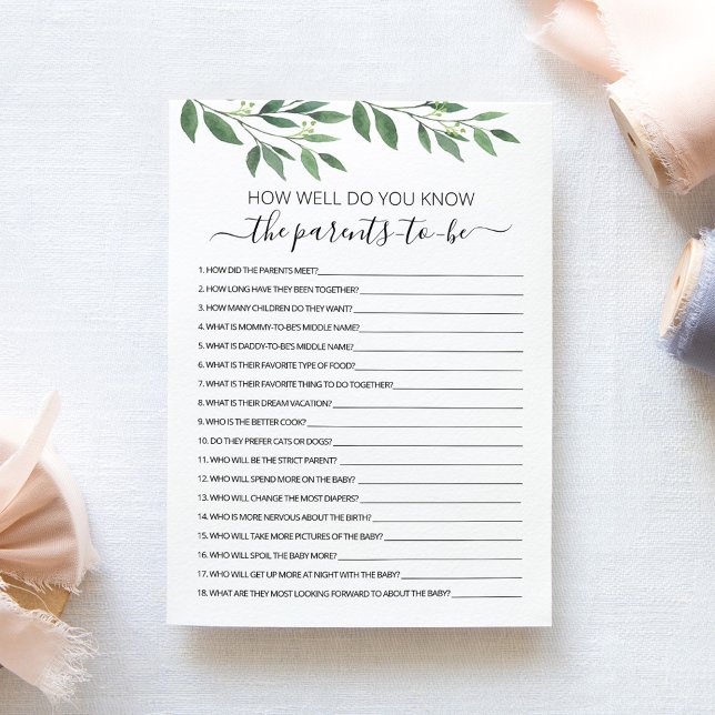 Connaissez-vous bien la carte Parents-to-be ? (Créateur téléchargé)
