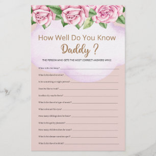 Connaissez-Vous Bien Le Baby shower De Fille Papa