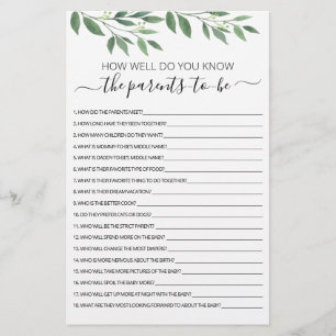 Connaissez-vous bien le Baby shower des Parents à