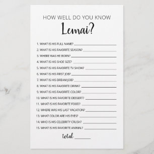 Connaissez-Vous Bien Le Jeu De Garçon Anniversaire