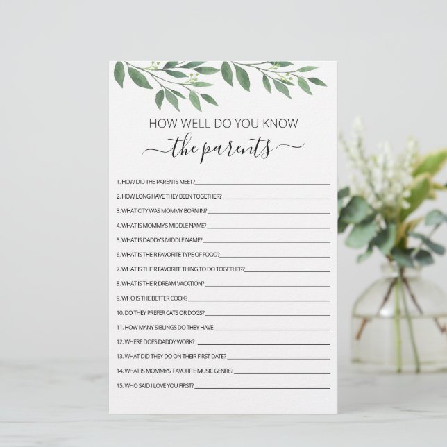 Connaissez-vous bien le jeu de la fête des Parents (Debout devant)