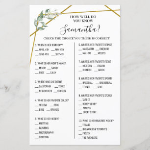 Connaissez-vous bien les options de fiancée jeu de