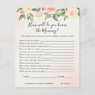 Connaître la Maman Jeu de Baby Shower