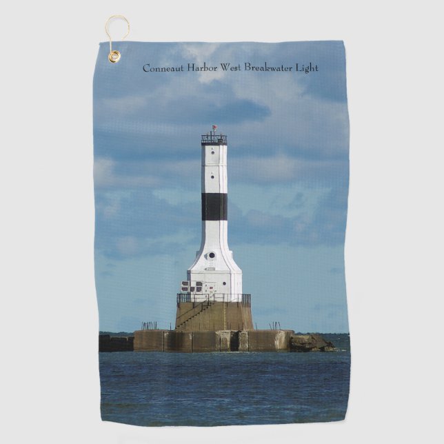 Conneaut Harbour West Breakwater serviette de golf (Devant)