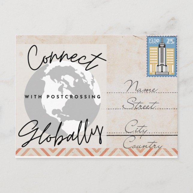 Connecter une carte postale globale (Devant)