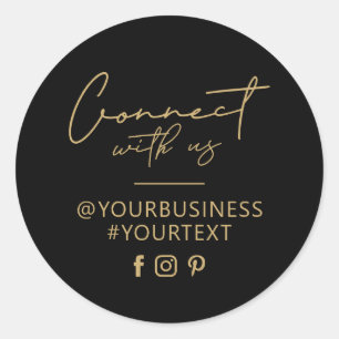 Connectez-vous avec nous Autocollant de paquet Ins
