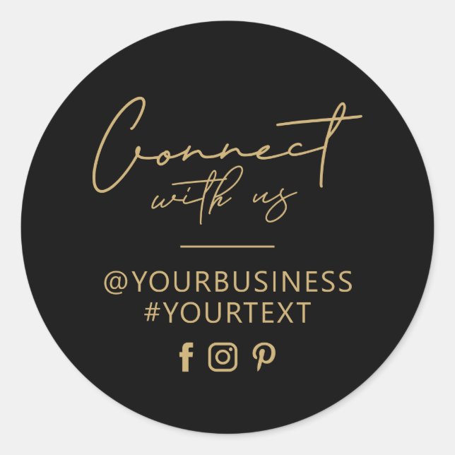 Connectez-vous avec nous Autocollant de paquet Ins (Devant)