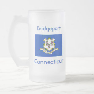 Connecticut Drapeau Carte Ville Mug
