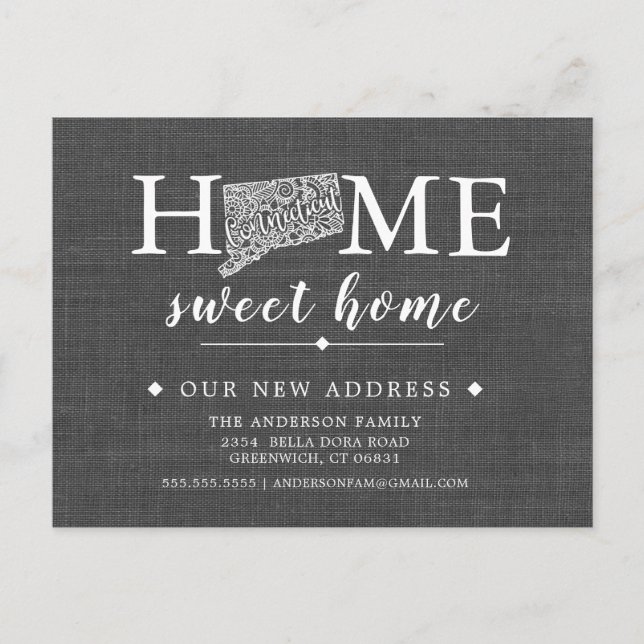 CONNECTICUT Faire-part de transfert d'état carte p (Devant)