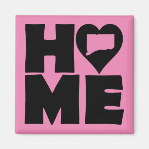 Connecticut Home Heart State Fridge Magnet
