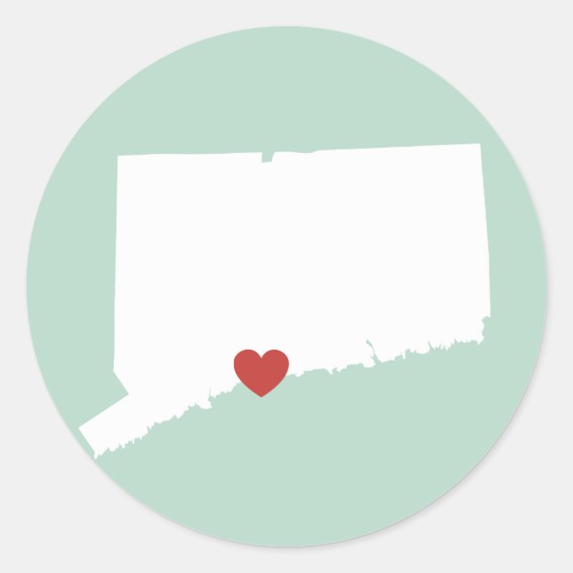 Connecticut Love - Autocollant personnalisable (Devant)