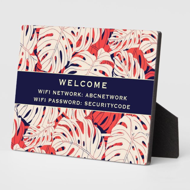 Connexion du mot de passe Wifi | Plaque Feuille de (Côté)