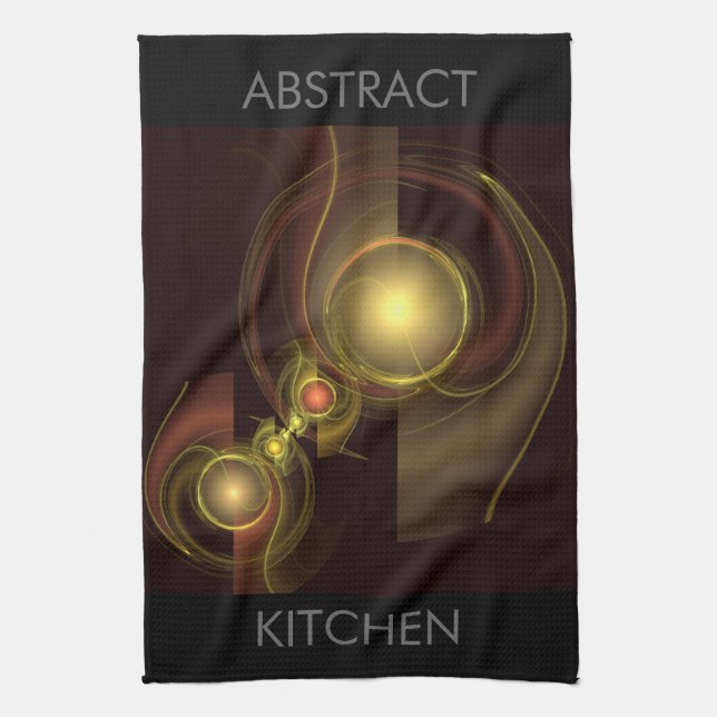 Connexion intime Art Abstrait Serviette de cuisine (Vertical)