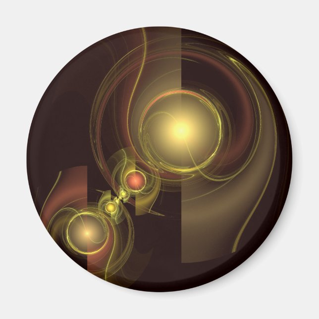 Connexion intime Magnet Arrondi Art Abstrait (Devant)