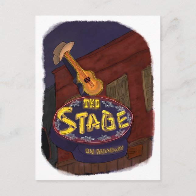 Connexion Neon sur Broadway Nashville, TN - Carte  (Devant)