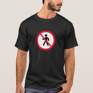 Connexion piétons sans accès T-shirt foncé de ba