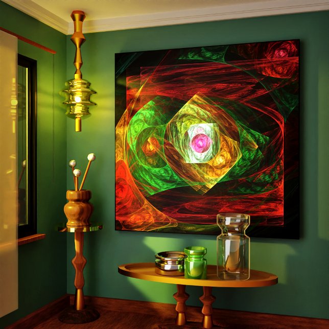 Connexions dynamiques Impression de la toile enrob (Dynamic Connections Abstract Wrapped Canvas Print)