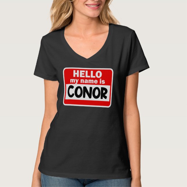 Conor Bonjour Bonjour Mon Nom Est Tshirt Nom Sur P (Devant)