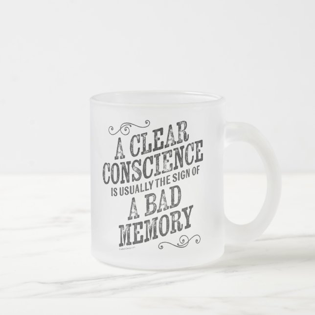 Conscience claire Gelée de verre de café Mug (Droit)