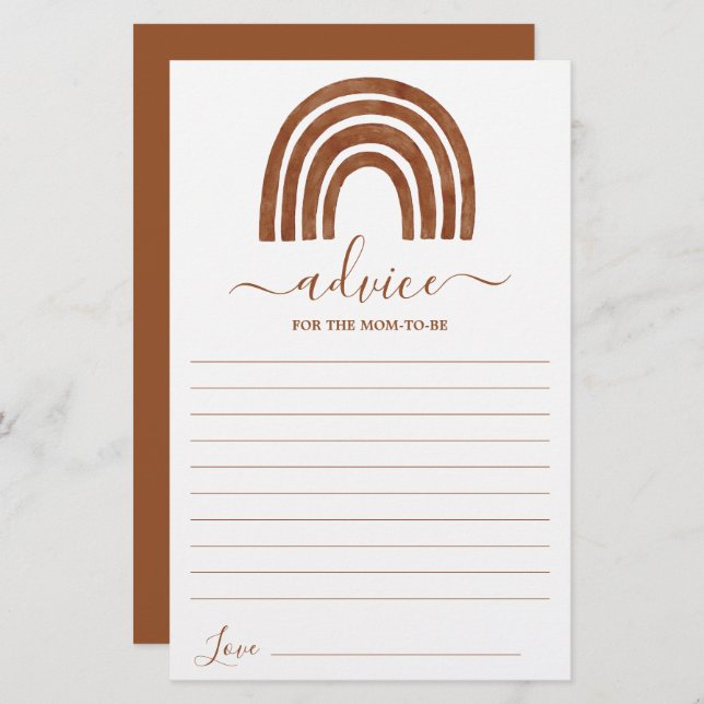 Conseil Arc-en-ciel en terre cuite pour la maman à (Devant / Derrière)