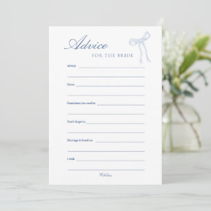 Conseil Bleu Bow pour la carte de conseil Bleu Bri