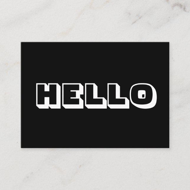 Conseil Bonjour, carte blanche noire (Devant)