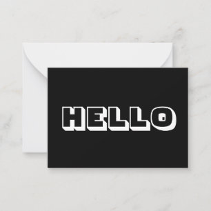 Conseil Bonjour, carte blanche noire