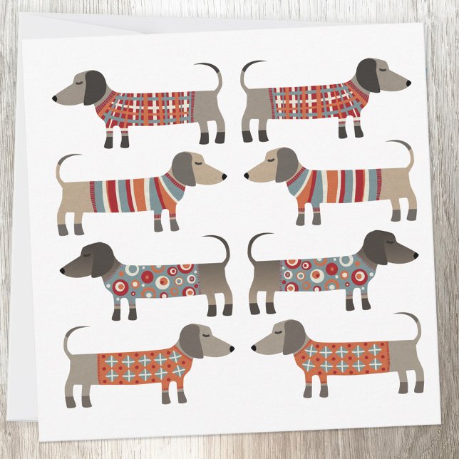 Conseil Carte Dachshund Wiener Saucisse Chien (Dachshund Wiener Sausage Dog fun greetings card)