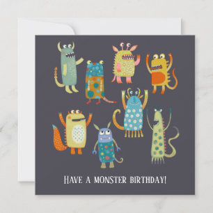 Conseil Carte d'anniversaire des mignons monstres
