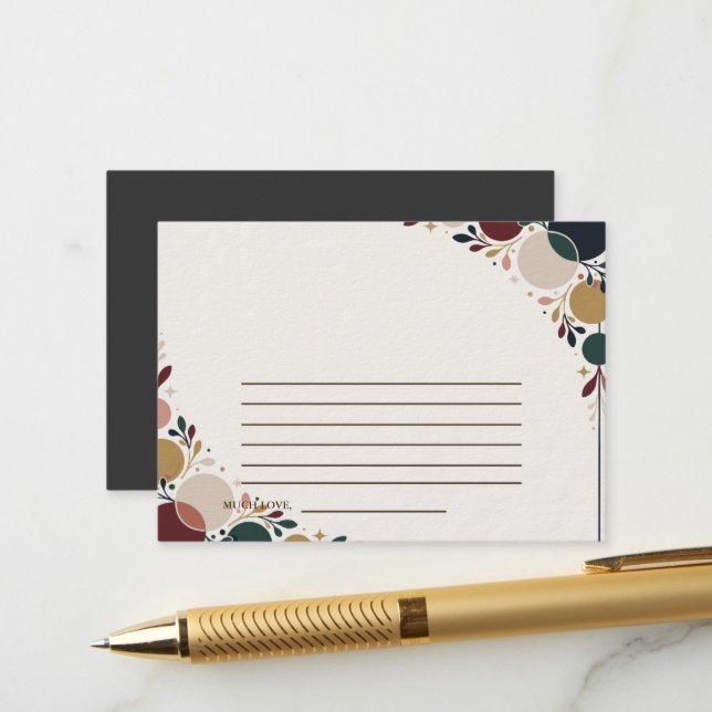 Conseil Carte de conseils de mariage aux fleurs sauvages c (Devant/Arrière en situation)