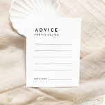 Conseil Carte de conseils de mariage blanc moderne gras<br><div class="desc">Nous vous présentons notre modèle de carte de conseils de mariage moderne et audacieux en blanc, une véritable représentation du minimalisme et de l'élégance modernes. Avec son mélange unique d'éléments de design créatifs et chics, ce modèle est parfait pour ceux qui recherchent une esthétique soignée et audacieuse pour leur jour...</div>