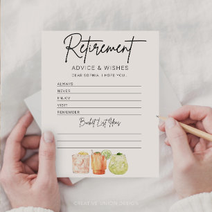 Conseil Carte de conseils et vœux de retraite pour fête de