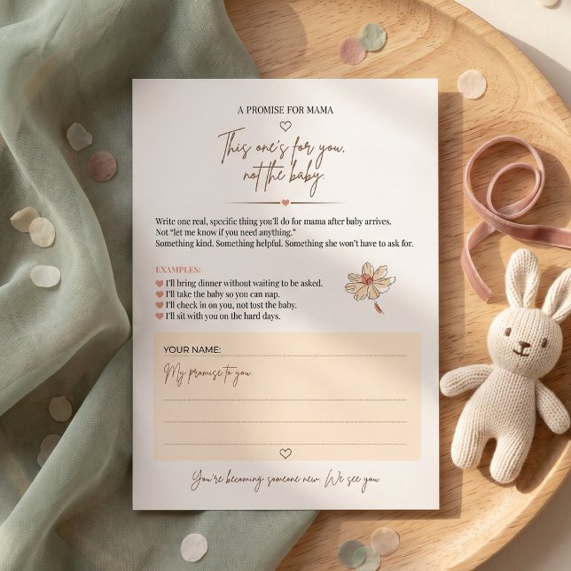 Conseil Carte de conseils pour la future maman Une promess (Créateur téléchargé)