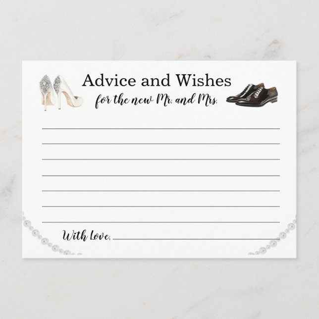 Conseil Carte de conseils pour les vœux de mariage (Devant)