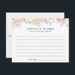 Conseil Carte de conseils pour une baby shower de mariage<br><div class="desc">Belle carte de 'conseils et vœux' pour une baby shower de mariage florale pastel avec des fleurs pastel douces rose,  orange et jaune.</div>