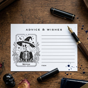 Conseil Carte de conseils pour une fête de sorcière squele