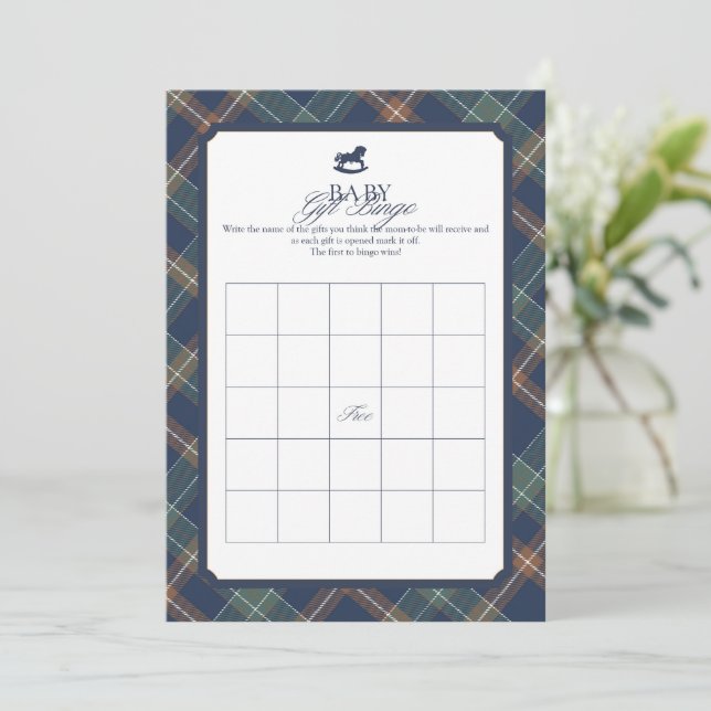 Conseil Carte de jeu de bingo classique pour cadeaux de bé (Debout devant)