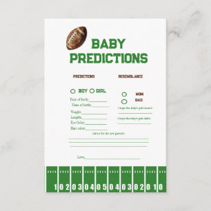 Conseil Carte de jeu de prédiction de bébé Sport Foot pour