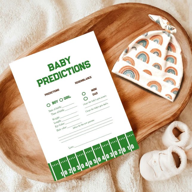 Conseil Carte de jeu de prédiction de bébé Sport Foot pour (Créateur téléchargé)