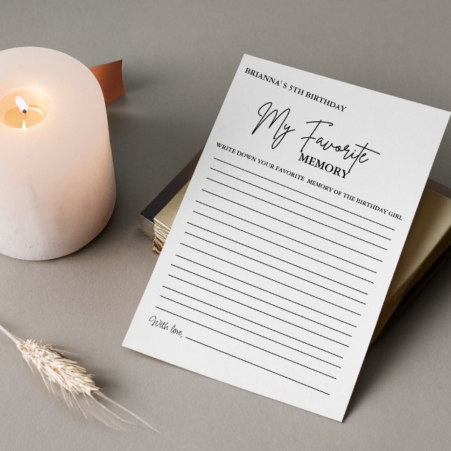 Conseil Carte de jeu moderne minimal Anniversaire Favori m (Créateur téléchargé)