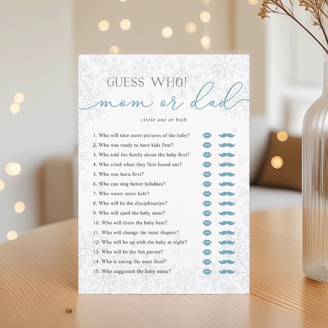Conseil Carte de jeu pour Baby Shower 'Devinez qui ? Maman (Créateur téléchargé)