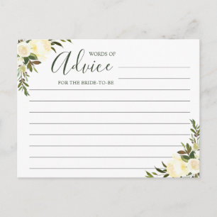 Conseil Carte de mots de conseils floraux de verdure