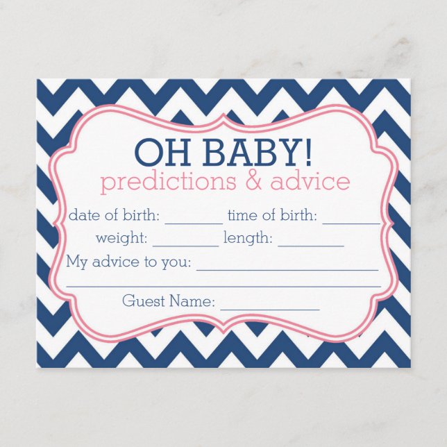 Conseil Carte de prédictions et de conseils Marine et Pink (Devant)