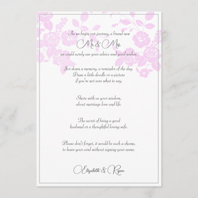 Conseil Carte de Vœux de Mariage et Conseils d'Amour et de (Devant)