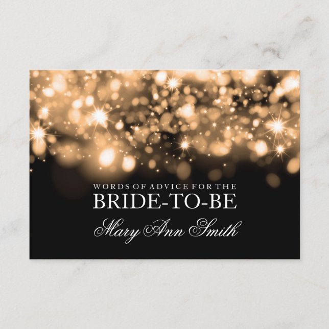Conseil Carte Fête des mariées Gold Feux d'étincel (Devant)