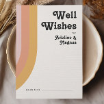 Conseil Carte Rainbow Mariage well Wives des années 70 mod<br><div class="desc">Cette carte de voeux de mariage moderne rétro 70's arc-en-ciel est parfaite pour votre simple orange vintage, or rose, et mariage rose vif. Conçu avec des éléments d'une arche boho classique et colorée et des rayures super minimalistes. L'aménagement a une atmosphère abstraite de plage tropicale unique, idéale pour n'importe quel...</div>