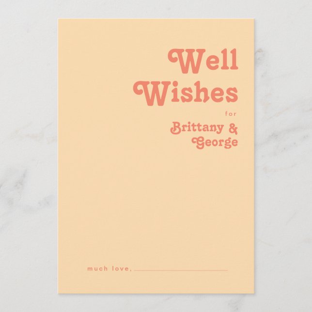 Conseil Carte Retro moderne Mariage à la crème orange (Devant)