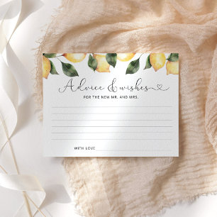 Conseil citron et souhaite carte de douche nuptial