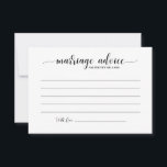 Conseil De Mariage Pour Le Nouveau M. Et Mme.<br><div class="desc">Ces cartes de conseil mariage sont le moyen idéal pour les invités de donner des conseils au couple à leur mariage ou à l'un de leurs événements mariages.</div>