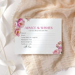 Conseil de pivoine rose vif et souhaite carte de n<br><div class="desc">Conseil de pivoine rose vif et souhaite carte de mariage Objets correspondants disponibles.</div>